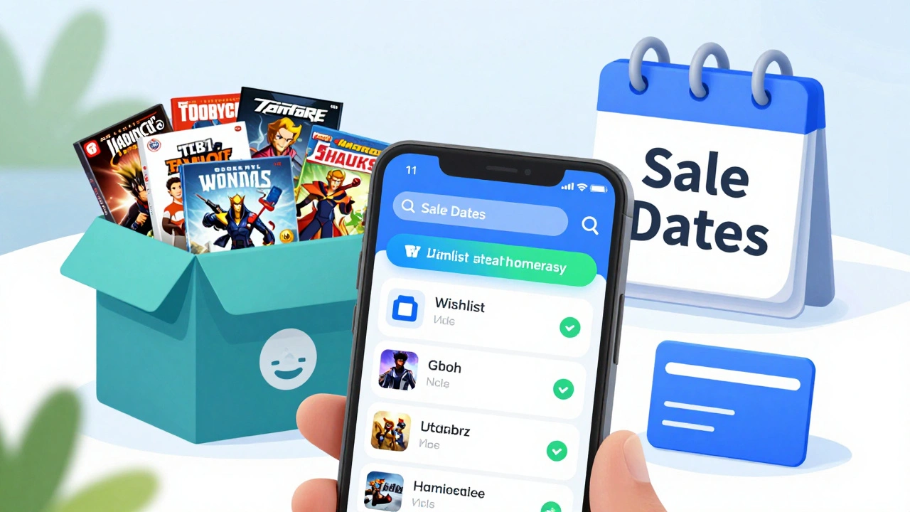 Smartphone showing game sale alerts and bundle deals