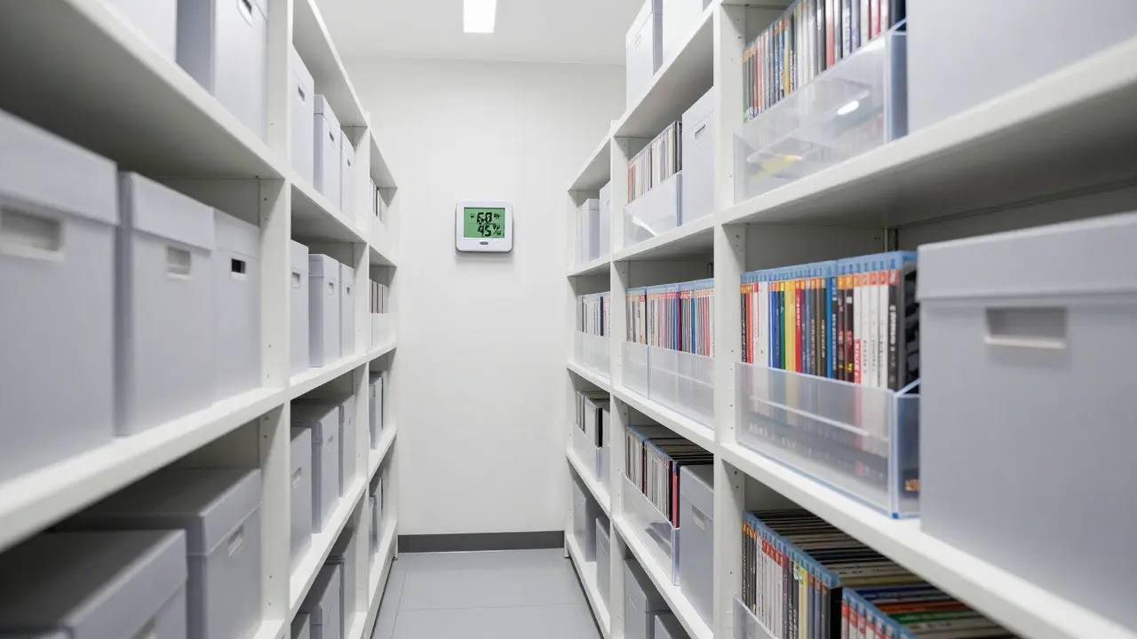 Climate-controlled storage room for video game collections