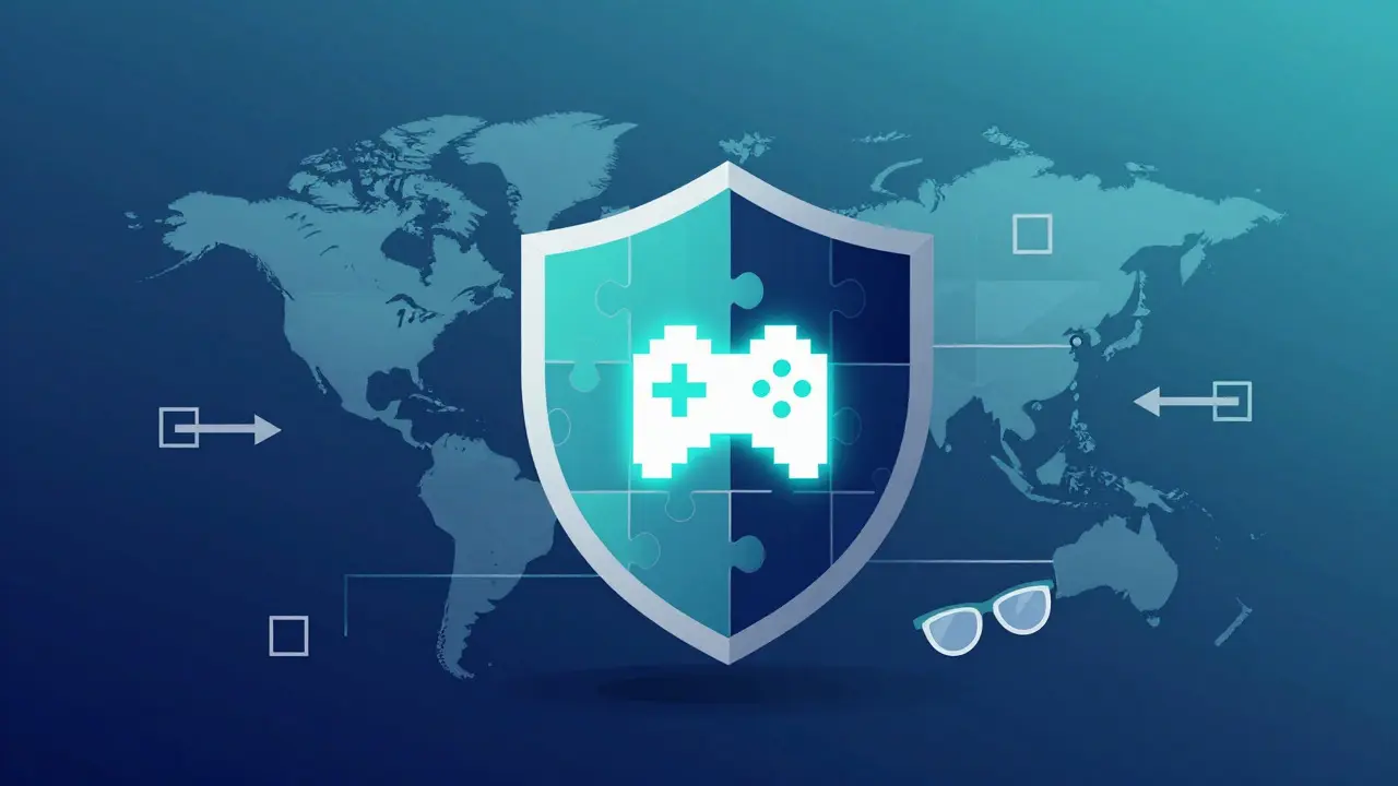 Conceptual shield protecting a game controller from regulatory elements