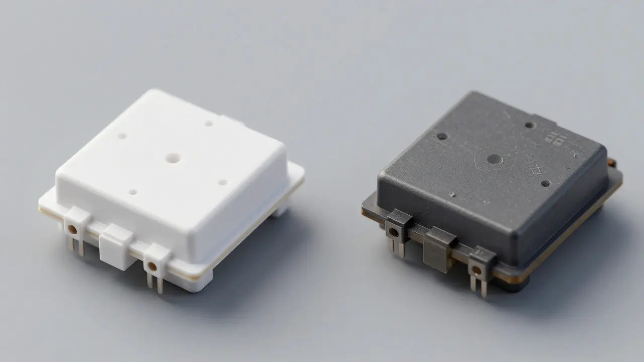 Side-by-side comparison of high-quality and low-quality electronic replacement parts