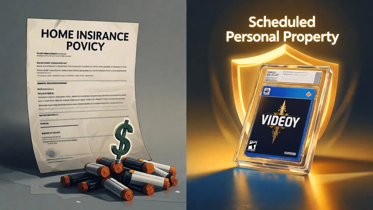 Comparison graphic of standard vs. scheduled insurance coverage for games