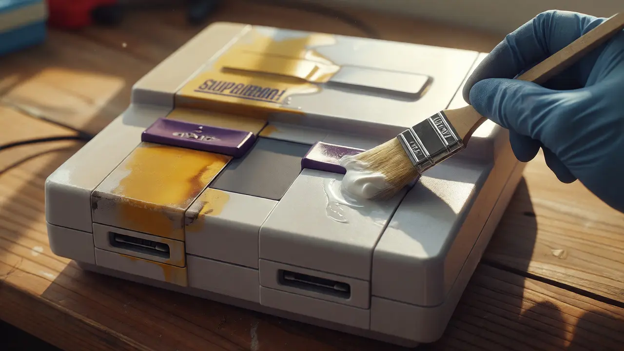 Restoring Yellowed Super Nintendo Consoles With Retrobright Safely